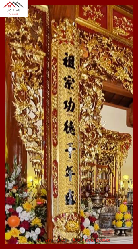 Lưu ý với câu đối thờ chữ Tổ tông công đức thiên niên thịnh